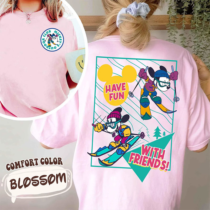 The Great Outdoors Disney, Mickey Mouse Skiing 2-sided Shirt The Great Outdoors Disney, Mickey Mouse Skiing 2-sided Shirt