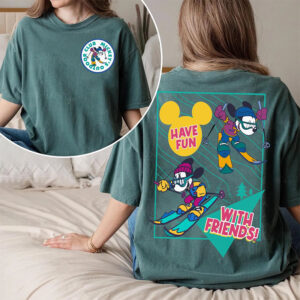The Great Outdoors Disney, Mickey Mouse Skiing 2-sided Shirt