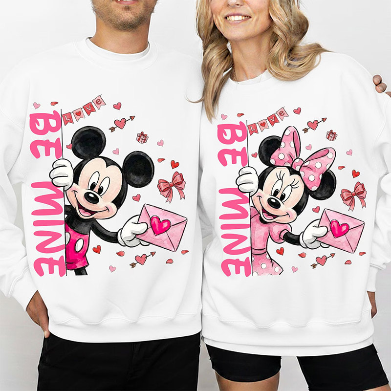 Be Mine Valentine Disney Minnie Mouse Couple Shirt Be Mine Valentine Disney Minnie Mouse Couple Shirt