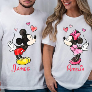 Custom Disney Valentine Mouse Couple Shirt Custom Disney Valentine Mouse Couple Shirt