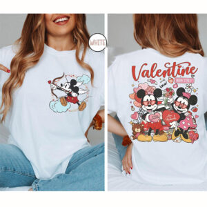Disney Mickey Minnie Valentine’s Day 2-sided Shirt