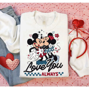 Disney Valentine Cute Mickey And Minnie Shirt