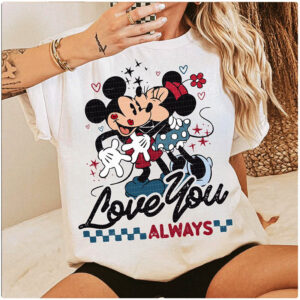 Disney Valentine Cute Mickey And Minnie Shirt