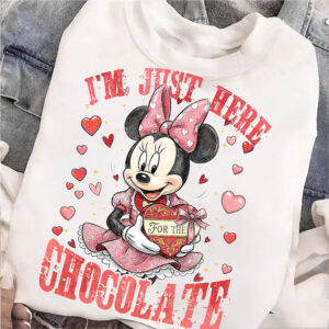 I'm Just Here for the Chocolate Humor Valentine Shirt 3