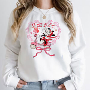 Mickey Minnie Valentine Disney Couple Shirt