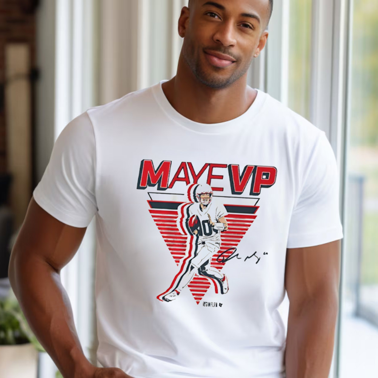 Drake Maye QB England Patriots Football Shirt Drake Maye QB England Patriots Football Shirt