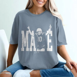 Drake Maye With Signature New England Comfort Colors Tee 2 PersonalizedShirts.net