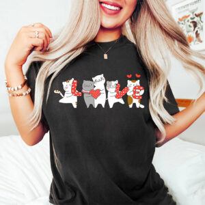Cat Love Valentine’s Day, Cute Valentine T-shirt Cat Love Valentine’s Day, Cute Valentine T-shirt