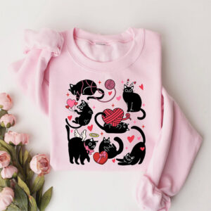 Valentine Cute Cats Happy Valentine's Shirt 3 PersonalizedShirts.net