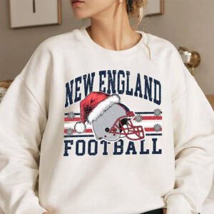 New England Football Santa Helmet Shirt 1 PersonalizedShirts.net