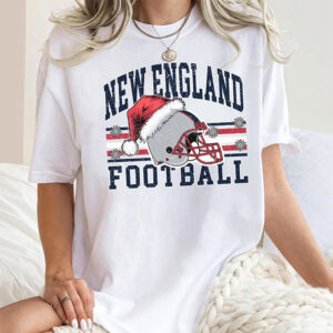 New England Football Santa Helmet Shirt 2 PersonalizedShirts.net