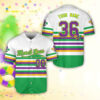 Personalized New Orleans Mardi Gras Louisiana Baseball Jersey
