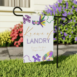 Custom Name New Orleans Mardi Gras Flag