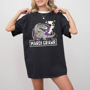 T-rex Mardi Gras Fat Tuesday Shirt