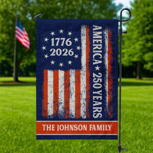 Custom Family Name 250 Years America Flag