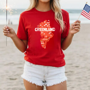 Greenland illustrated map T Shirt 2 PersonalizedShirts.net