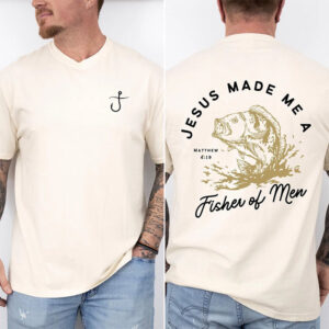 Christian Fishing Jesus Bible Verse 2 sided Shirt PersonalizedShirts.net