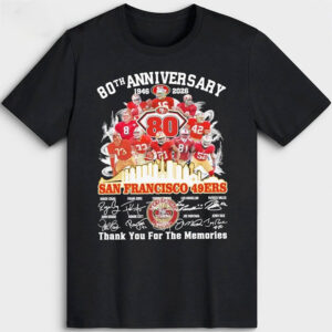San Francisco 49ers Football 80th Anniversary Shirt 2 PersonalizedShirts.net