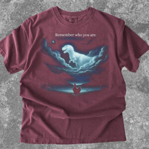 Remember Who You Are Funny Chicken Dinosaur Comfort Colors Shirt