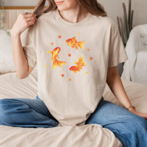 Three Goldfish And Star Comfort Colors Shirt