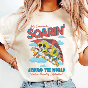 Vintage Disney Mickey Soarin Around The World Comfort Colors Shirt