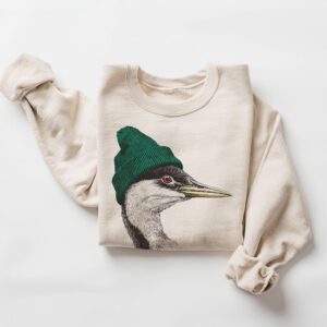 Western Grebe Bird Wearing Beanie Shirt PersonalizedShirts.net