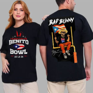 Bad Bunny Super Bowl​ 2026 American Football 2-sided T-shirt
