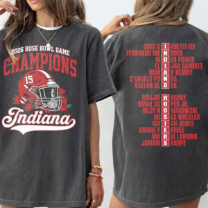 2026 Rose Bowl Champions Indiana Hoosiers Football Comfort Colors Shirt