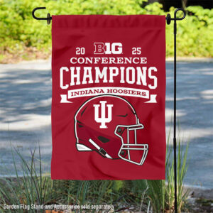 Big 10 Conference Champions Indiana Hoosiers Football Red Flag