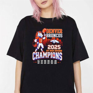 2025 AFC West Division Champions Skyline Denver Broncos NFL Shirt