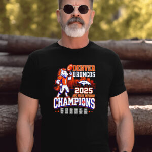 2025 AFC West Division Champions Skyline Denver Broncos NFL Shirt