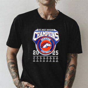 AFC West Division Champs 2025 Denver Broncos Vintage Tee 2 PersonalizedShirts.net