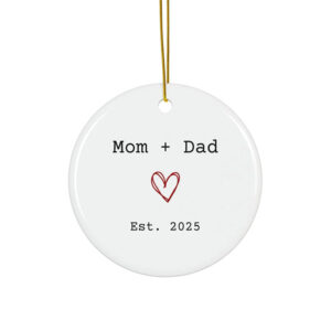 Custom Mom And Dad Parents Gift Ornament