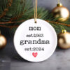 Personalized Grandma Mom Day Gift Ideas Ornament