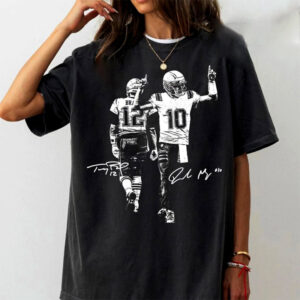 Drake Maye And Tom New England Football Shirt