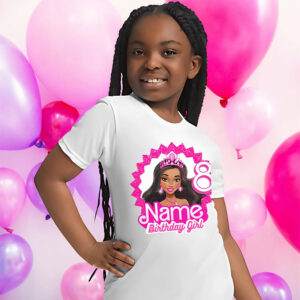 Custom Name Birthday Pink Doll Shirt