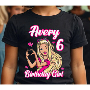 Customized Blonde Doll Birthday Shirt