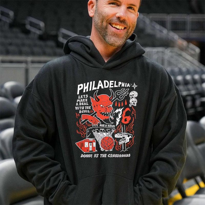 Philadelphia 76ers With The Devil T-shirt Philadelphia 76ers With The Devil T-shirt