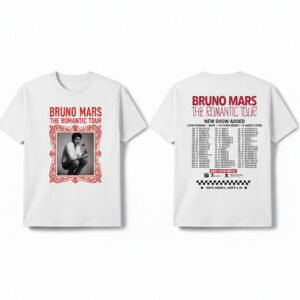 Bruno Mars The Romantic Tour 2-sided Shirt