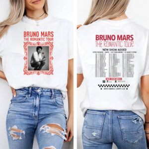 Bruno Mars The Romantic Tour 2-sided Shirt