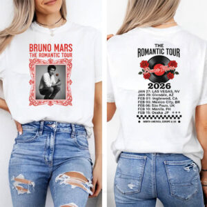 The Romantic Tour Bruno Mars 2026 2-sided Shirt