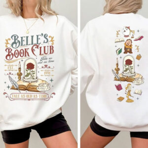 Belle’s Book Club Disney Beauty And The Beast 2-sided Shirt
