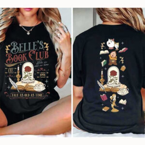 Belle’s Book Club Disney Beauty And The Beast 2-sided Shirt