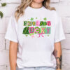 Feeling Lucky St Patricks Day Coquette Clover Tee