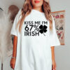 Kiss Me I’m 67% Irish, St Patricks Day 67 Meme T-shirt