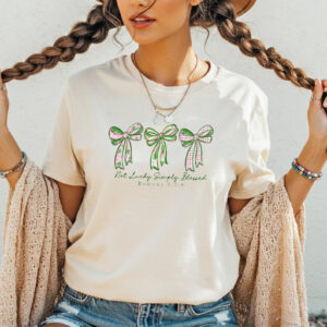 Not Lucky Simply Blessed, Coquette St Patrick’s Day Tee