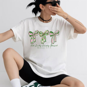 Not Lucky Simply Blessed, Coquette St Patrick’s Day Tee