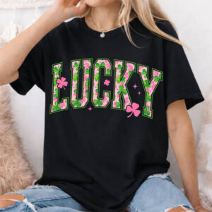 Pink Lucky Shamrock St Patrick’s Day Lovely T-shirt