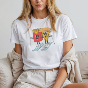 Pizza And French Fry Beginner Skier Shirt