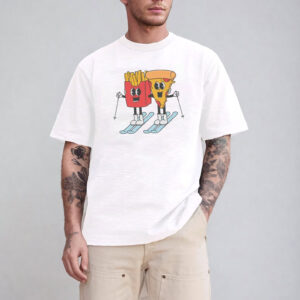 Pizza and French Fry Beginner Skier Shirt PersonalizedShirts.net